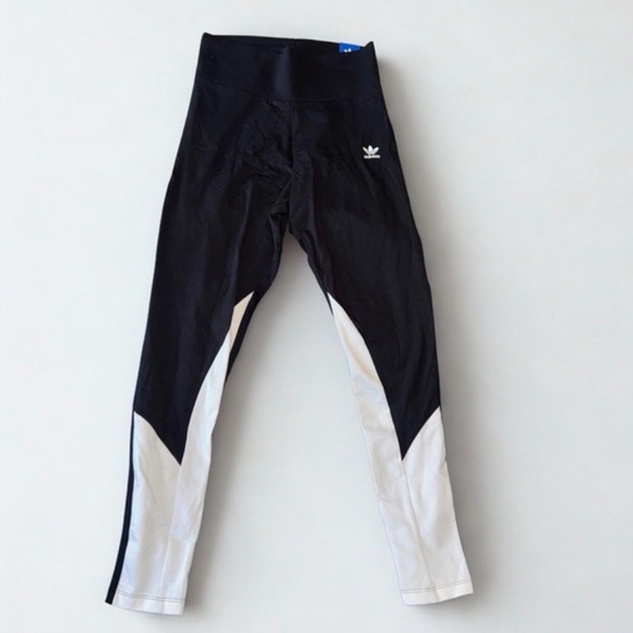 adidas Pants - Adidas Black and White High-Waist Leggings